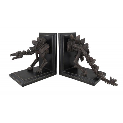 Scratch & Dent Stegosaurus Skeleton Head and Tail Bookends Set of 2 688907734978  362394732653
